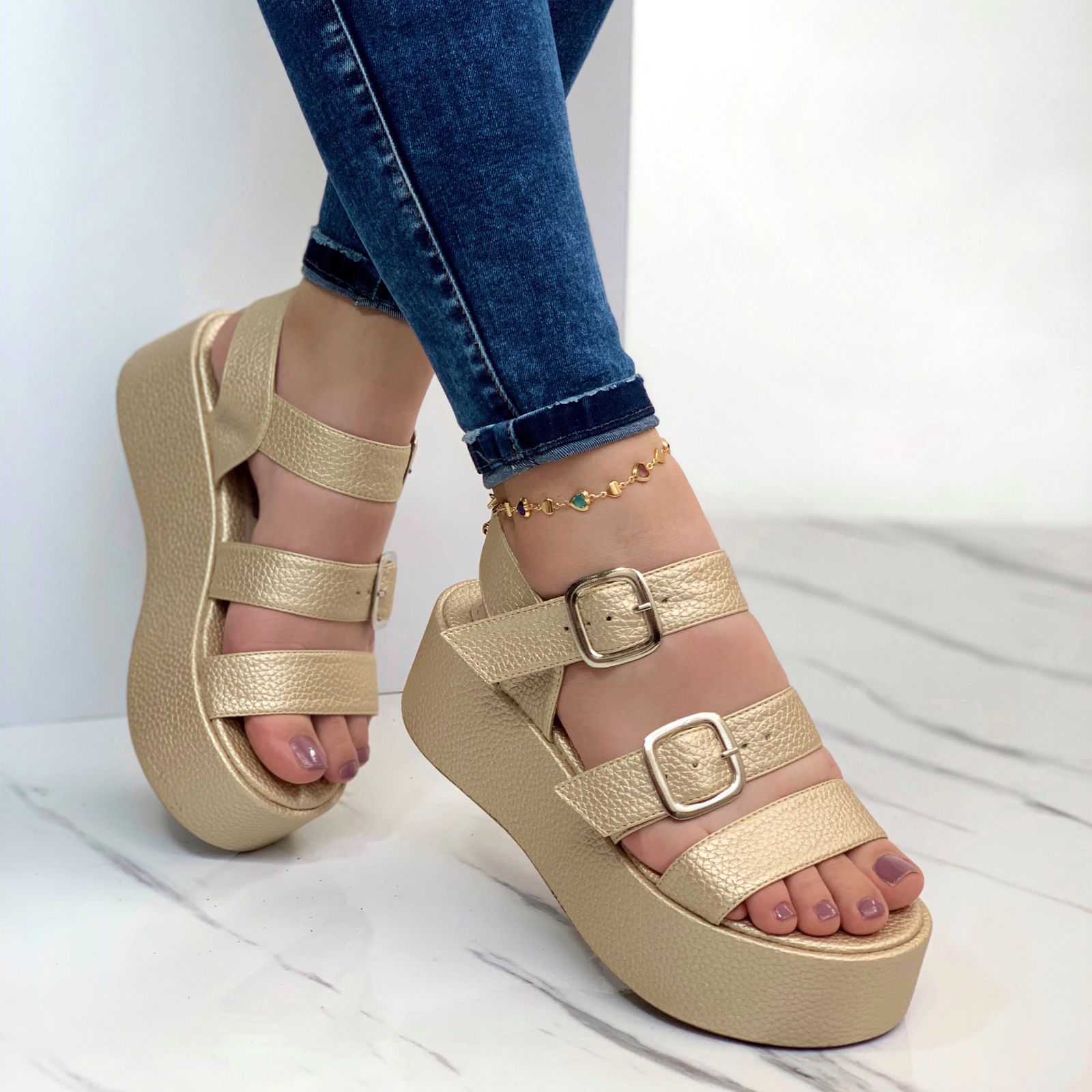 Sandalias Anatómica Aura de Cuero 100% + Regalo Exclusivo