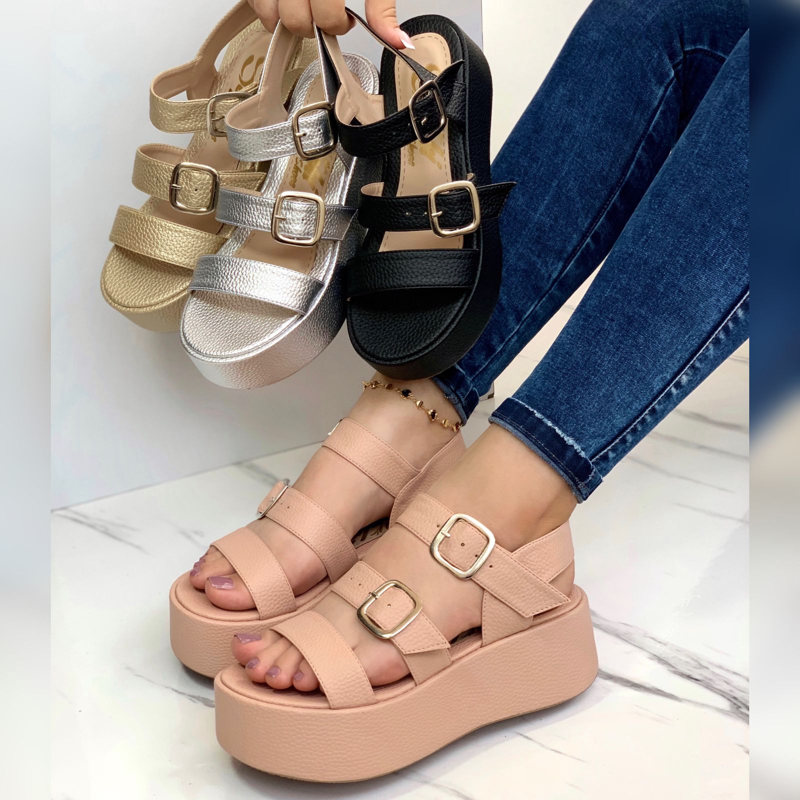 Sandalias Anatómica Aura de Cuero 100% + Regalo Exclusivo